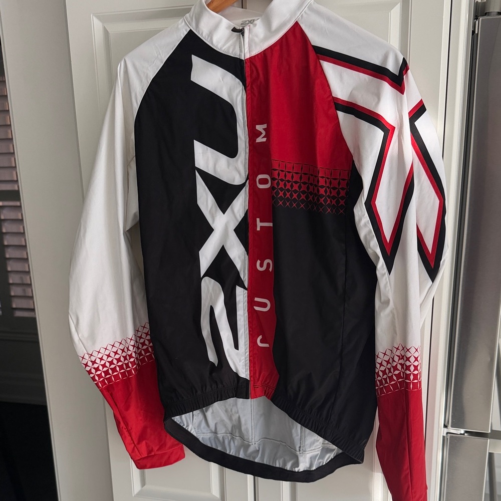 2XU Custom Cycling Jacket in Red, Black, and White